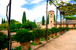 De mooie tuin rond het Alhambra