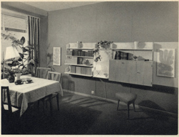 Advertentie uit het magazine DU, 1955.<br />Het moderne interieur anno 1955, licht en praktisch.