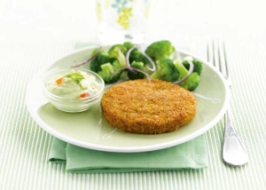 Broccoliburger met guacamoledip