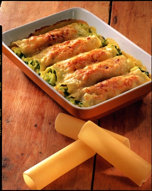 Canneloni met courgettes en geitenkaas