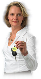 mevrouw met sleutels