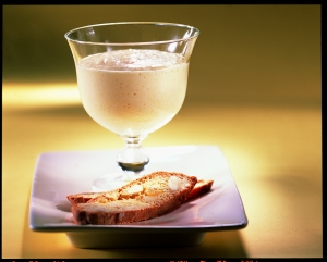 Sabayon met gember-en-amandelbeschuit