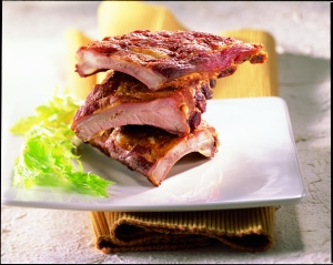 Spareribs met karamel van cacao