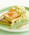 Gemarineerde tofoe met puree van Chinese kool