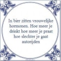 Bier en vrouwelijke hormonen...
