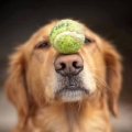 hier is je tennisbal!
