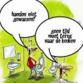 handen wassen...