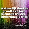 de grootte is van belang...