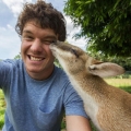 een selfie met een kangoeroe