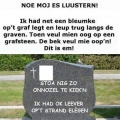 op een grafsteen...