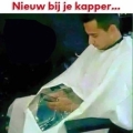 Handig bij de kapper...