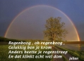 de regenboog is krom