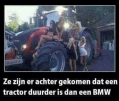 een dure tractor
