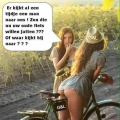 die kijkt zo naar je fiets...