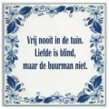 vrij nooit in de tuin