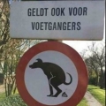 voor voetgangers, zelfde reglement