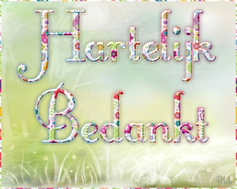 E-card Bedankt
