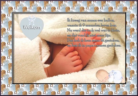 E-card Geboorte