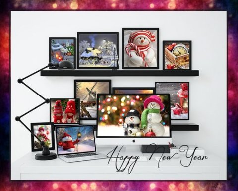E-card Kerstmis & Nieuwjaar