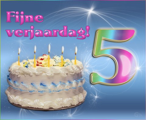 E-card Verjaardag 1-9 jaar