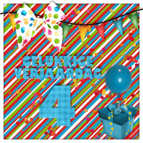 E-card Verjaardag 1-9 jaar