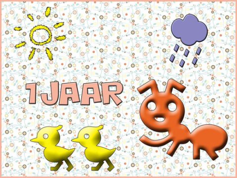 E-card Verjaardag 1-9 jaar