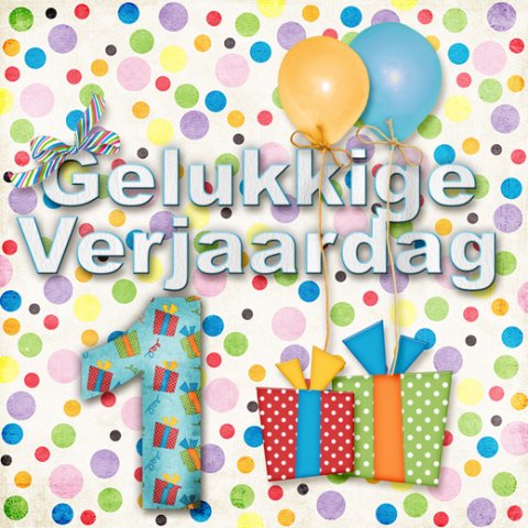 E-card Verjaardag 1-9 jaar