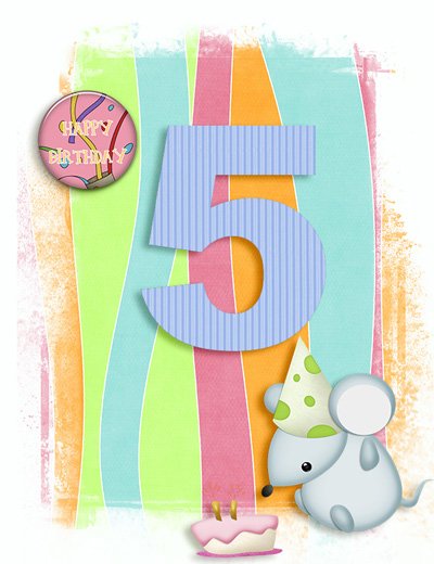 E-card Verjaardag 1-9 jaar