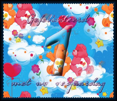 E-card Verjaardag 1-9 jaar