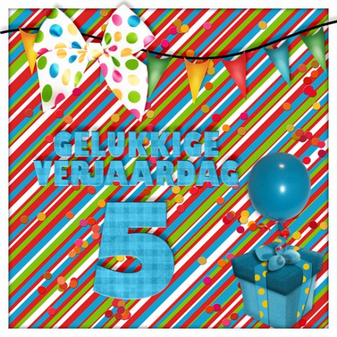 E-card Verjaardag 1-9 jaar