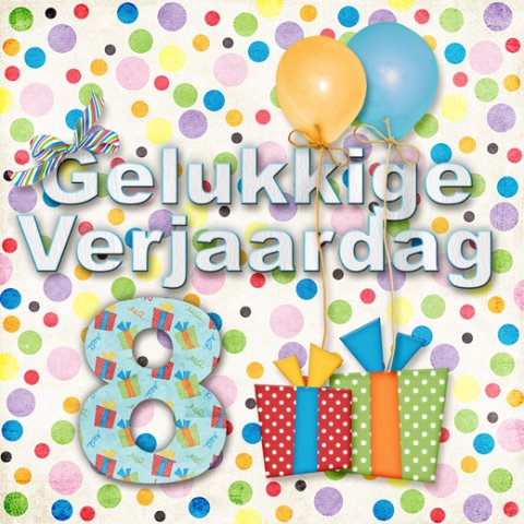 E-card Verjaardag 1-9 jaar