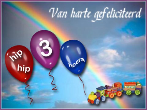 E-card Verjaardag 1-9 jaar