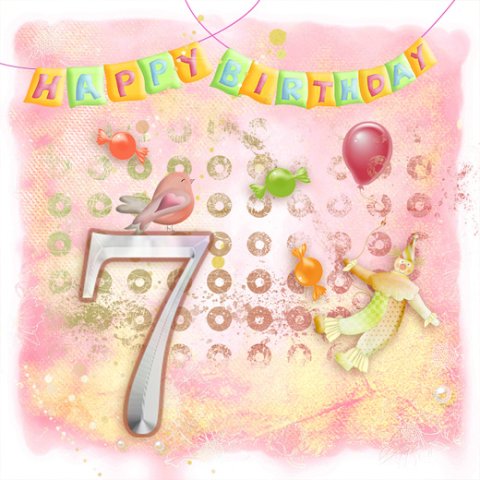 E-card Verjaardag 1-9 jaar
