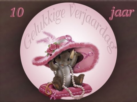 E-card Verjaardag 10-20 jaar