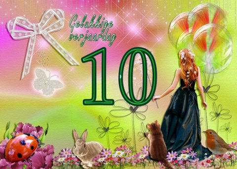 E-card Verjaardag 10-20 jaar
